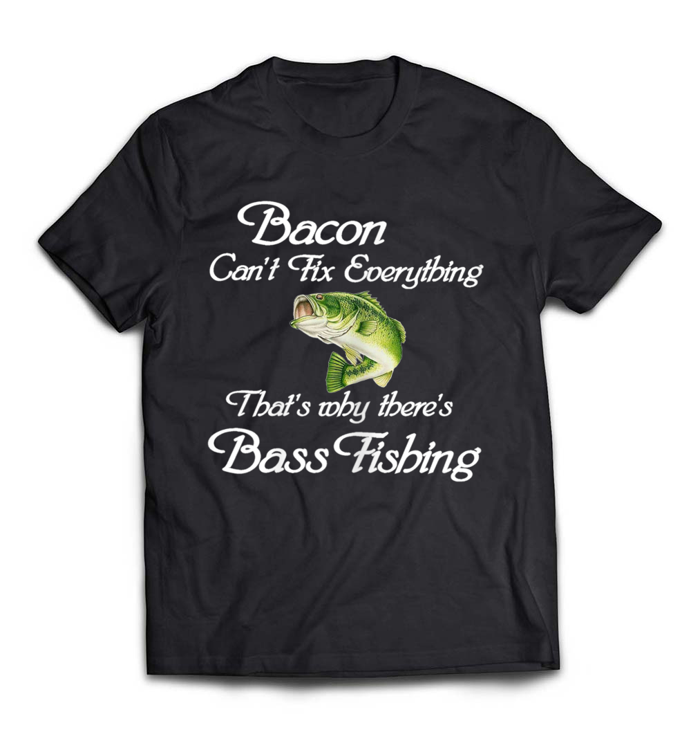 Funny Bass Fishing Shirt: Bacon T-Shirt for Anglers